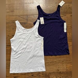 Tank Top Lot: A New Day White and Purple Tank Tops, XL—NWT